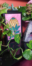 Load image into Gallery viewer, Yellow & Orange protea flower Australian floral tattoo inspired artwork
