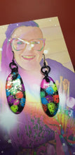 Load image into Gallery viewer, Party polka dot glitter handmade earrings polymer clay
