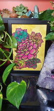Load image into Gallery viewer, Succulents flower Australian floral tattoo inspired artwork