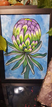 Load image into Gallery viewer, Protea Australian bush flower tattoo inspired artwork
