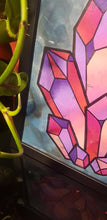 Load image into Gallery viewer, Pretty pink quartz crystal art