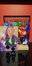 Load image into Gallery viewer, Spring night handmade glitter polymer clay earrings