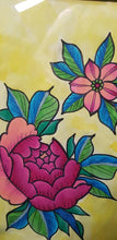 Load image into Gallery viewer, Spring blossom flower Australian floral tattoo inspired artwork