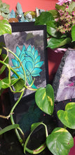 Load image into Gallery viewer, Green open lotus bud flower Australian floral tattoo inspired artwork