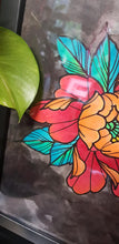 Load image into Gallery viewer, Lucky red peony flower Australian floral tattoo inspired artwork