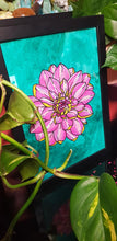 Load image into Gallery viewer, Magenta dahlia flower Australian floral tattoo inspired artwork