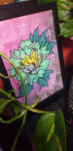 Load image into Gallery viewer, Green crysanthemum flower Australian floral tattoo inspired artwork
