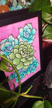 Load image into Gallery viewer, Succulent flower Australian floral tattoo inspired artwork
