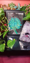 Load image into Gallery viewer, Green open lotus bud flower Australian floral tattoo inspired artwork