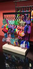 Load image into Gallery viewer, Cloud rainbows handmade glitter polymer clay earrings