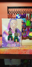 Load image into Gallery viewer, SALE $10!!! Forest green rainbow glitter handmade earrings polymer clay