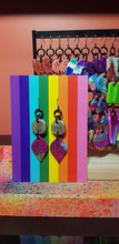 Load image into Gallery viewer, SALE $10!!!! Gold raindrops glitter handmade earrings polymer clay