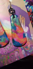 Load image into Gallery viewer, SALE $10!!!!! Pearl glitter handmade earrings polymer clay