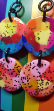 Load image into Gallery viewer, Sweet candy pops glitter handmade earrings polymer clay