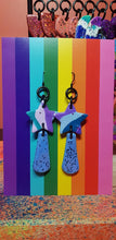 Load image into Gallery viewer, SALE $10!!! Twinkle little star glitter handmade earrings polymer clay