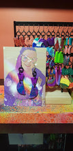 Load image into Gallery viewer, Crescent moon glitter handmade earrings polymer clay