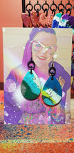 Load image into Gallery viewer, Luck of the Irish glitter handmade earrings polymer clay