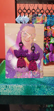 Load image into Gallery viewer, Tulips glitter handmade earrings polymer clay