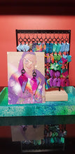 Load image into Gallery viewer, Pink diamonds glitter handmade earrings polymer clay