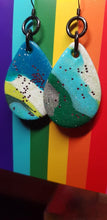 Load image into Gallery viewer, Luck of the Irish glitter handmade earrings polymer clay