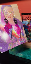 Load image into Gallery viewer, Pink diamonds glitter handmade earrings polymer clay