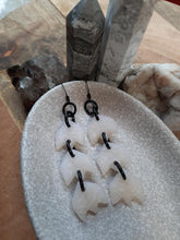 Load image into Gallery viewer, Snowflakes dangle handmade earrings polymer clay earthy
