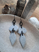 Load image into Gallery viewer, River rock dangle handmade earrings polymer clay earthy