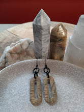 Load image into Gallery viewer, She oak dangle handmade earrings polymer clay earthy