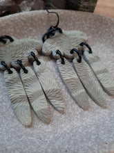 Load image into Gallery viewer, Oakmoss dangle handmade earrings polymer clay earthy