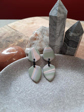 Load image into Gallery viewer, Olive stud handmade earrings polymer clay earthy