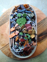 Load image into Gallery viewer, Gold rain drops dangle handmade earrings polymer clay earthy