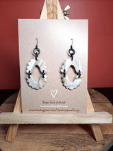 Load image into Gallery viewer, River sand dangle handmade earrings polymer clay earthy