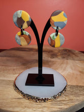 Load image into Gallery viewer, Sunshine stud handmade earrings polymer clay earthy