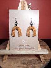 Load image into Gallery viewer, Terracotta rainbows dangle handmade earrings polymer clay earthy