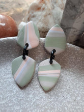 Load image into Gallery viewer, Olive stud handmade earrings polymer clay earthy