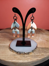 Load image into Gallery viewer, That 70's feeling dangle handmade earrings polymer clay earthy