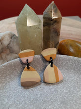 Load image into Gallery viewer, Rise & shine stud handmade earrings polymer clay earthy