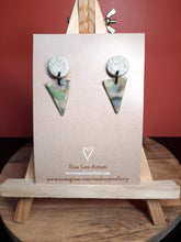 Load image into Gallery viewer, Little seedling stud handmade earrings polymer clay earthy