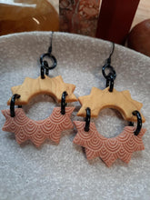 Load image into Gallery viewer, Sunshine dangle handmade earrings polymer clay earthy