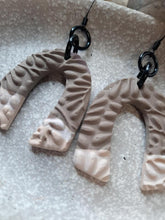 Load image into Gallery viewer, Latte dangle handmade earrings polymer clay earthy