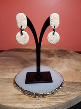 Load image into Gallery viewer, Light bark stud handmade earrings polymer clay earthy