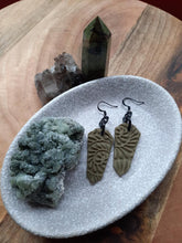Load image into Gallery viewer, Sweet clover dangle handmade earrings polymer clay earthy