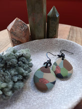 Load image into Gallery viewer, Magic forest dangle handmade earrings polymer clay earthy