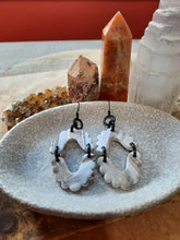 Load image into Gallery viewer, River sand dangle handmade earrings polymer clay earthy