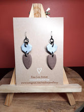 Load image into Gallery viewer, Sandstone dangle handmade earrings polymer clay earthy