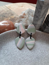 Load image into Gallery viewer, Olive stud handmade earrings polymer clay earthy