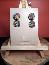 Load image into Gallery viewer, Leadlight gum nuts stud handmade earrings polymer clay earthy
