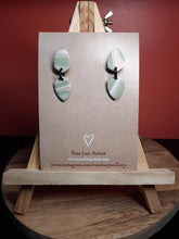 Load image into Gallery viewer, Olive stud handmade earrings polymer clay earthy