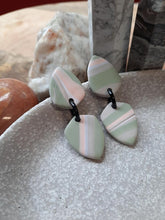 Load image into Gallery viewer, Olive stud handmade earrings polymer clay earthy