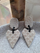 Load image into Gallery viewer, Ivory stud handmade earrings polymer clay earthy